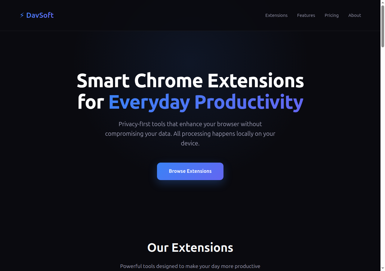 DavSoft Chrome Extensions